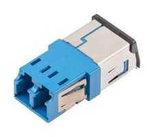 L-COM FOA-810-BLU Fiber Optic Adapter, Side Spring, LC Duplex, LC Duplex, Straight Adapter