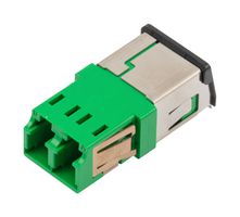 L-COM FOA-810-GRN Fiber Optic Adapter, Side Spring, LC Duplex, LC Duplex, Straight Adapter
