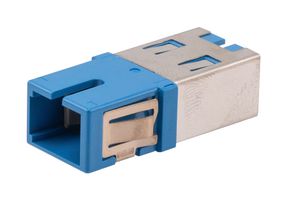 L-COM FOA-820-BLU Fiber Optic Adapter, Blue, SC Simplex, SC Simplex, Jack, Jack, Straight Adapter