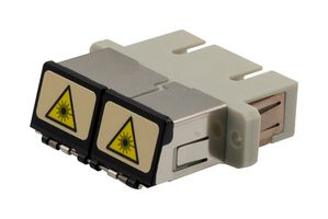 L-COM FOA-823-BGE Fiber Optic Adapter, Beige, SC Duplex, SC Duplex, Straight Panel Adapter