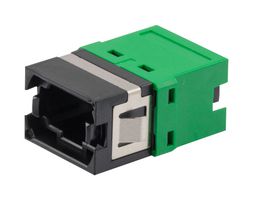 L-COM FOA-825-GRN Fiber Optic Adapter, Green, MPO Simplex, MPO Simplex, Straight Adapter
