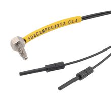 L-COM FOACAMPDC42TZ Fibre Optic Sensor Cable, Thrubeam, 2 m, Right Angle Head, Black PVC Jacket, -25 °C to 70 °C