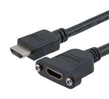 L-COM HD21P-MFP-BLK-3M Audio / Video Cable Assembly, PVC, 2.1, HDMI Plug, HDMI Receptacle, 9.8 ft, 3 m, Black