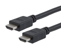 L-COM HD21P-MM-BLK-1M Audio / Video Cable Assembly, PVC, 2.1, HDMI Plug, HDMI Plug, 3.3 ft, 1 m, Black