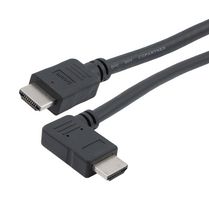L-COM HD21ZRAL-MM-BLK-2M Cable de Audio / Video, LSZH, 2.1, 90° HDMI Plug, HDMI Macho, 6.6 ft, 2 m, Negro