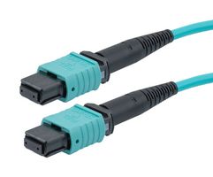 L-COM MPFF24OM3AZ-10 Fiber Optic Cable, Multimode, 24 Fibers, 50µm / 125µm, MPO Jack to MPO Jack, 32.8ft