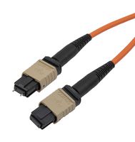 L-COM MPMF12OM2AP-5 Fiber Optic Cable, Multimode, 12 Fibers, 50µm / 125µm, MPO Plug to MPO Jack, 16.4ft