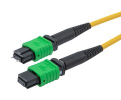 L-COM MPMF24SMAZ-5 Fiber Optic Cable, Singlemode, 24 Fibers, 9µm / 125µm, MPO Plug to MPO Jack, 16.4ft
