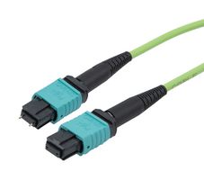L-COM MPMF8OM5BR-10 Fiber Optic Cable, Multimode, 8 Fibers, 50µm / 125µm, MPO Plug to MPO Jack, 32.8ft