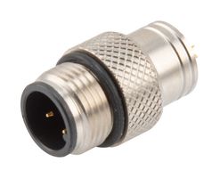 L-COM M124AM-MLD Sensor Connector, M12, Male, 4 Positions, Solder Pin, Straight Cable Mount