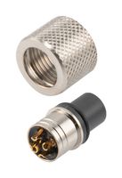 L-COM M125AF-MLD Sensor Connector, M12, Female, 5 Positions, Solder Socket, Straight Cable Mount