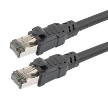 L-COM TRD824Z-BLK-20F Cable Ethernet, Cat8, RJ45 Macho a RJ45 Macho, FTP (par trenzado laminado), Negro, 6.1 m, 20 ft