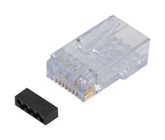 L-COM TSPC6U52-25PK Modular Connector, RJ45 Plug, 1 x 1 (Port), 8P8C, Cat6, Cable Mount