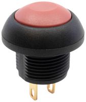 E-SWITCH RP8700AB2M1CEBLKREDNIL Industrial Pushbutton Switch, RP8700 Series, 13.6 mm, SPST-NO-DM, Off-(On), Round, Red
