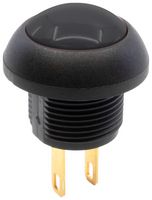 E-SWITCH RP8702AB2M2CEBLKBLKNIL Industrial Pushbutton Switch, RP8702 Series, 13.6 mm, SPST-NO-DM, Off-(On), Round, Black