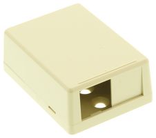 PANDUIT CBXJ2EI-A Faceplate, Surface Mount Box, Mini-Com Modules and Inserts, 2, Plastic Body, Ivory