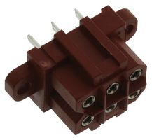 AMP - TE CONNECTIVITY 207524-7 Cabezal de Pin, Cable-a-Tarjeta, 5 mm, 3 Líneas, 6 Contactos, Recto Agujero Pasante