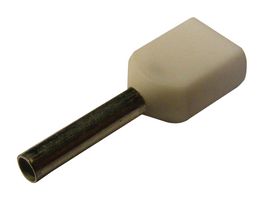 TE CONNECTIVITY - AMP 966144-1 Férula, Extremo de DIN, Doble Cable, 20 AWG, 0.5 mm², 8 mm, Blanco