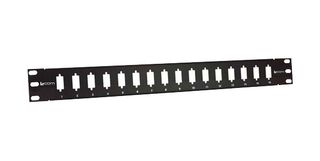 L-COM PR175DS916B Patch Panel, DB9/HD15/HDMI, Unloaded Patch Panel, 16 Ports