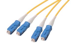 L-COM SFODBISC-50 Fiber Optic Cable, Singlemode, 2 Fibers, 9µm / 125µm, SC Duplex to SC Duplex, 164 ft