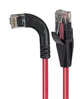 L-COM TRD815RA6RD-3 Ethernet Cable, Cat5e, 90° RJ45 Plug to RJ45 Plug, UTP (Unshielded Twisted Pair), Red, 914.4 mm