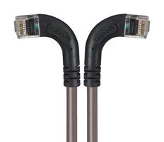 L-COM TRD815RA8GRY-1 Cable Ethernet, Cat 5e, RJ45 90° Macho a RJ45 90° Macho, UTP (par trenzado sin blindaje), Gris