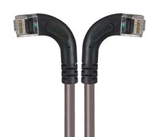 L-COM TRD815RA8GRY-10 Cable Ethernet, Cat 5e, RJ45 90° Macho a RJ45 90° Macho, UTP (par trenzado sin blindaje), Gris