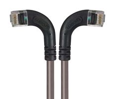 L-COM TRD815RA8GRY-2 Cable Ethernet, Cat 5e, RJ45 90° Macho a RJ45 90° Macho, UTP (par trenzado sin blindaje), Gris