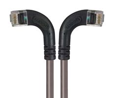 L-COM TRD815RA8GRY-25 Cable Ethernet, Cat 5e, RJ45 90° Macho a RJ45 90° Macho, UTP (par trenzado sin blindaje), Gris