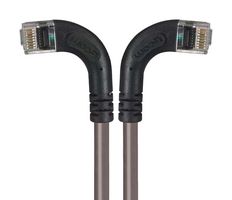 L-COM TRD815RA8GRY-30 Cable Ethernet, Cat 5e, RJ45 90° Macho a RJ45 90° Macho, UTP (par trenzado sin blindaje), Gris