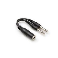 HOSA YPP-106 Audio / Video Cable Assembly, 1/4" Mono Phone Jack, 1/4" Mono Phone Plug x 2, 6 ", 152.4 mm