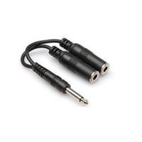 HOSA YPP-111 Audio / Video Cable Assembly, 1/4" Mono Phone Plug, 1/4" Mono Phone Jack x 2, 6 ", 152.4 mm