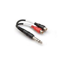 HOSA YPR-102 Audio / Video Cable Assembly, Y Stereo Breakout, 1/4" TRS Plug to Dual RCA Jacks