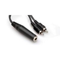 HOSA YPR-131 Audio / Video Cable Assembly, 1/4" Mono Phone Plug, RCA Plug x 2, 6 ", 152.4 mm, Black