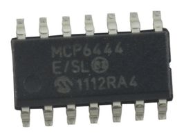 MICROCHIP MCP6444-E/SL Operational Amplifier, Quad, 4 Channels, 9 kHz, 0.003 V/µs, 1.4V to 6V, SOIC, 14 Pins