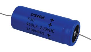 VISHAY 53D461F200JP6 Electrolytic Capacitor, Tubular, 460 µF, 200 V, ± 10%, PC Pin, 1000 hours @ 105°C, Polar