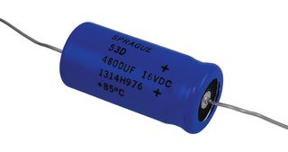 VISHAY 53D462G016GJ6 Electrolytic Capacitor, Tubular, 4600 µF, 16 V, ± 10%, PC Pin, 1000 hours @ 105°C, Polar
