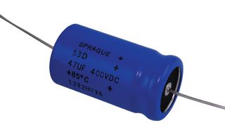 VISHAY 53D470F400HJ6 Electrolytic Capacitor, Tubular, 47 µF, 400 V, ± 10%, PC Pin, 1000 hours @ 105°C, Polar