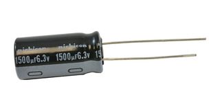 NICHICON UHE0J152MPD1TD Electrolytic Capacitor, Miniature, 1500 µF, 6.3 V, ± 20%, PC Pin, 1000 hours @ 85°C, Polar