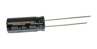 NICHICON UHE1A102MPD1TD Electrolytic Capacitor, Miniature, 1000 µF, 10 V, ± 20%, PC Pin, 1000 hours @ 85°C, Polar