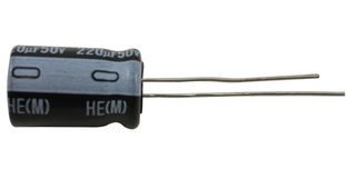 NICHICON UHE1H221MPD1TD Electrolytic Capacitor, Miniature, 220 µF, 50 V, ± 20%, PC Pin, 7000 hours @ 105°C, Polar