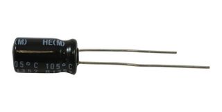 NICHICON UHE1J330MED1TD Capacitor Electrolítico, Miniatura, 33 µF, 63 V, ± 20%, Pin de PC, 1000 horas a 85°C, Polar
