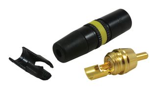 REAN NYS373-Y RCA (Phono) Audio / Video Connector, Plug, Gold Plated Contacts, Metal Body, Yellow