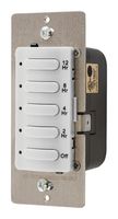 HUBBELL WIRING DEVICES DT5012W Panel Mount Timer, Countdown, White, 277 V, 0 h, 12 h