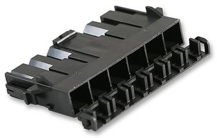 MOLEX 42818-0612 Connector Housing, Black, Mini-Fit Sr. 42818 Series, Plug, 6 Positions, 10 mm