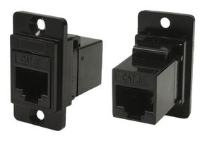 CLIFF ELECTRONIC COMPONENTS CP30720MB In-Line Adapter, Cat5e, CSK Hole, Adapter, In-Line, RJ45, RJ45, Dual Slim feedthrough