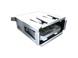 SAMTEC USB-B-S-F-B-VT USB Connector, USB Type B, USB 2.0, Receptacle, 4 Positions, Through Hole Mount, Vertical