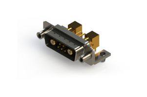 EDAC 629-7W2-240-5N5 Combination Layout D Sub Connector, 629C Series, DA-7W2, Plug, 7 Contacts, 5 Signal, 2 Power/Coax