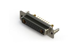 EDAC 628-17W2624-2TD Combination Layout D Sub Connector, 628C Series, DB-17W2, Receptacle, 17 Contacts