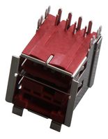 AMPHENOL COMMUNICATIONS SOLUTIONS 55917-601LF USB Stacked Connector, USB Type A, USB 2.0, 8 Positions, Right Angle, Copper Alloy